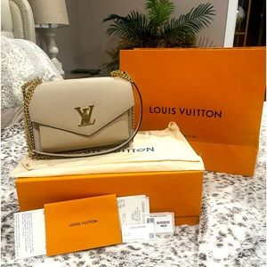 Mylockme Chain Bag in Greige. Excellent condition and everything comes with.